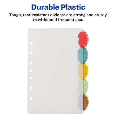 Avery Insertable Style Edge Plastic Mini Dividers for 3 Ring Binders, 5.5